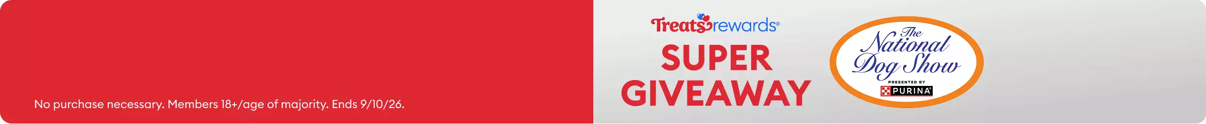 Treats Rewards Super Giveaway - Enter to win a VIP trip to the National Dog Show in Greater Philadelphia*