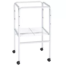 Prevue Pet Products Bird Cage Stand with Shelf White for Large Birds