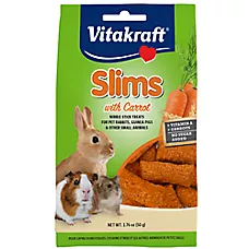 Vitakraft® Slims Nibble Stick - Carrot Treat - Vitamin A - Rabbits, Guinea Pigs, and Small Pets