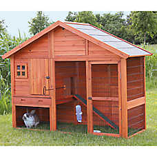 TRIXIE Gabled Roof Rabbit Hutch - Outdoor Small Pet Cage