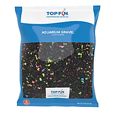 Top Fin® Premium Aquarium Gravel - Black & Neon - Fish Tank Substrate - 2-25 lb